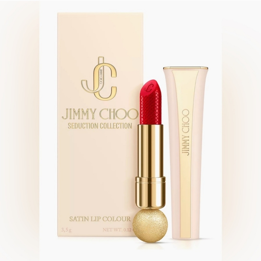 Jimmy Choo Satin Lip Colour - Red 004, New In Box